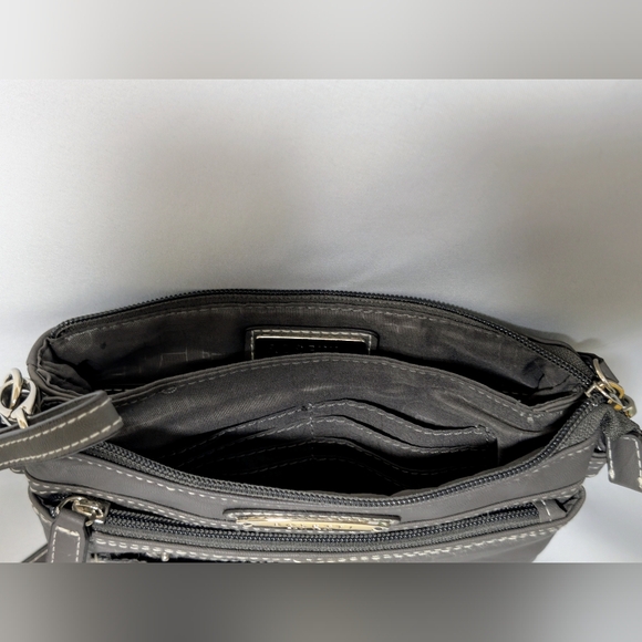 Rosetti Crossbody purse, Grey Silver hardware Anita Sling bag lightweight. - Picture 13 of 14